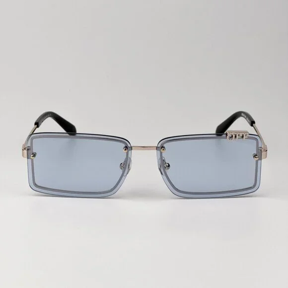 SALE!!!Off-White TAMPA Women Sunglasses Gold Blue Rectangular OERI13N TAMPA 7640 Off-White | Accessories | Offwhite Oeri3n Tampa 764  main image 4
